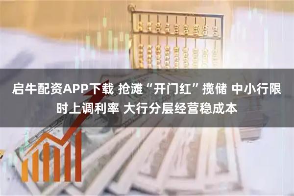 启牛配资APP下载 抢滩“开门红”揽储 中小行限时上调利率 大行分层经营稳成本
